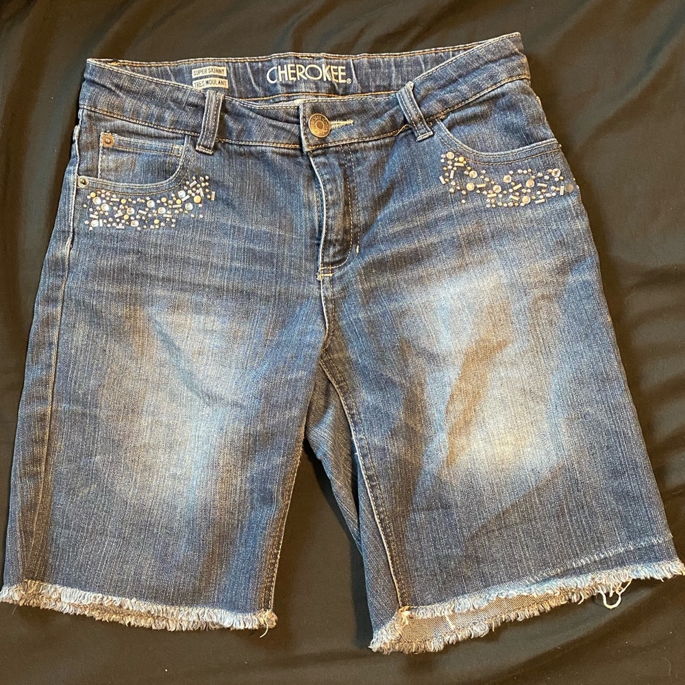 cherokee girls super skinny jean shorts